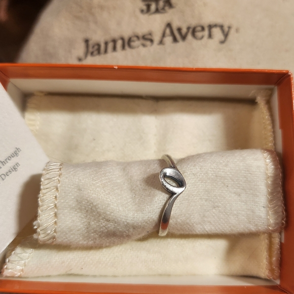 James Avery Initial Letter "O" Ring Sterling Silver Women's Size 7 - Picture 3 of 6